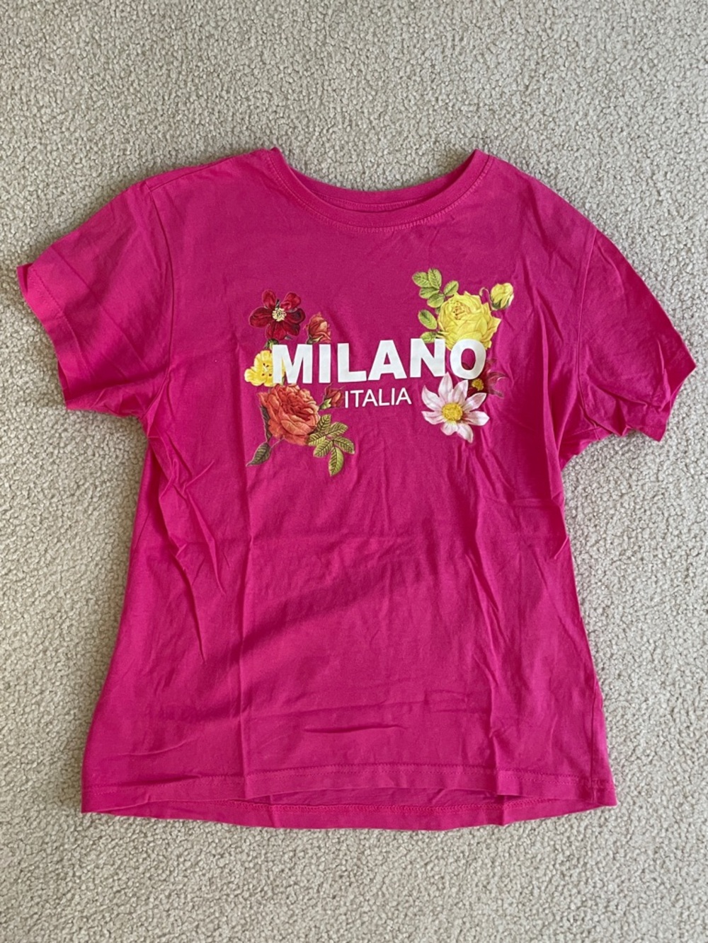 MILANO Italia Pink Floral Graphic Tee